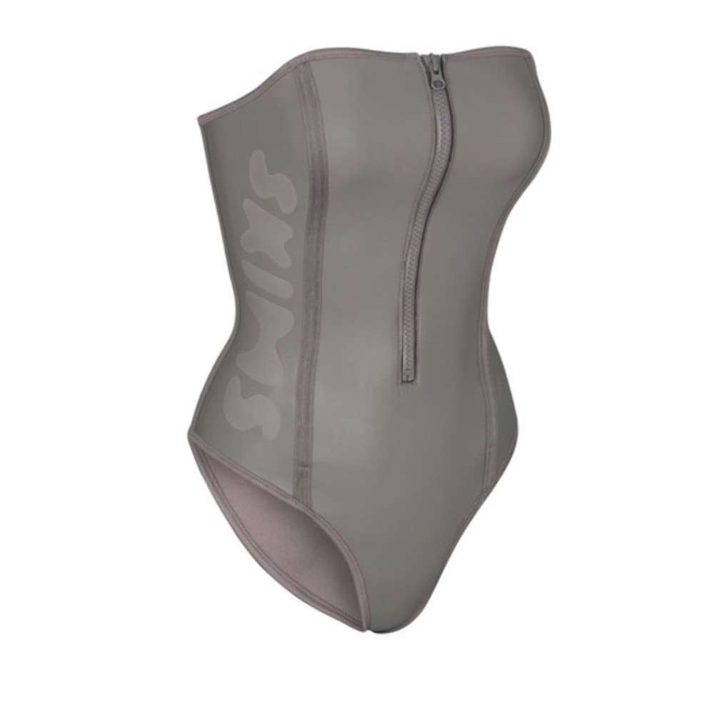 SKIMS Gray Women Swim One Piece